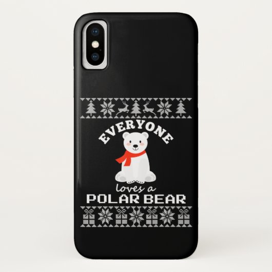 Niedlicher Polar Bär Familientier Weihnachten Case-Mate iPhone Hülle (Rückseite)