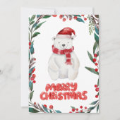 Niedlicher Polar-Bär Frohe Weihnachten (Vorderseite)