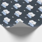 Niedlicher Polar-Bär Geschenkpapier (Ecke)