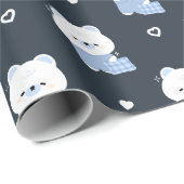 Niedlicher Polar-Bär Geschenkpapier (Rolleneckpunkt)