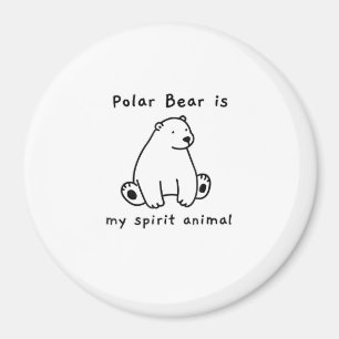 Niedlicher Polar Bär ist mein Geist Tierbär. Magnet