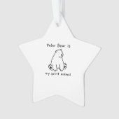 Niedlicher Polar Bär ist mein Geist Tierbär. Ornament (Vorderseite)