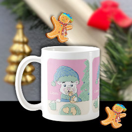 Niedlicher Polar Bär mit Cookie Kid Holiday Tasse