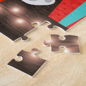 Niedlicher Polar-Bär mit Weihnachtslicht Puzzle (Seite)