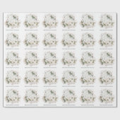 Niedlicher Polar Bär Muster Name Frohe Weihnachten Geschenkpapier (Flach)