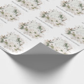 Niedlicher Polar Bär Muster Name Frohe Weihnachten Geschenkpapier (Ecke)