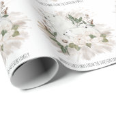 Niedlicher Polar Bär Muster Name Frohe Weihnachten Geschenkpapier (Rolleneckpunkt)