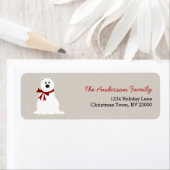 Niedlicher Polar Bär Red Bow Weihnachtsmarke (Insitu)