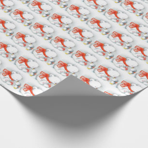 Niedlicher Polar-Bär und Baby-Chick Geschenkpapier