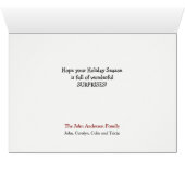 Niedlicher Polar Bär und Geschenkhase Weihnachtska (Innenansicht Horizontal (Unten))