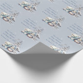 Niedlicher Polar-Bär und Pinguin-Nordpol Weihnacht Geschenkpapier (Ecke)