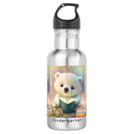 Niedlicher Polar Bärenbücher Kindergarten Edelstahlflasche