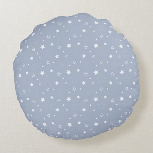 Niedlicher Polar Bear Baby Boy Blue Round Pillow Rundes Kissen (Rückseite)