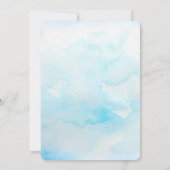 Niedlicher Polar Bear Blue Babydusche Einladung (Rückseite)