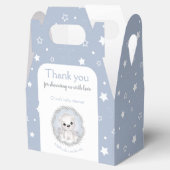 Niedlicher Polar Bear Blue Winter Boy Babydusche Geschenkschachtel (Geöffnet)