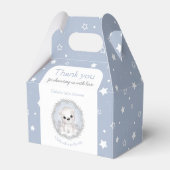 Niedlicher Polar Bear Blue Winter Boy Babydusche Geschenkschachtel (Vorderseite)