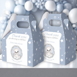 Niedlicher Polar Bear Blue Winter Boy Babydusche Geschenkschachtel
