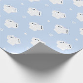 Niedlicher Polar Bear Couple Geschenkpapier (Ecke)