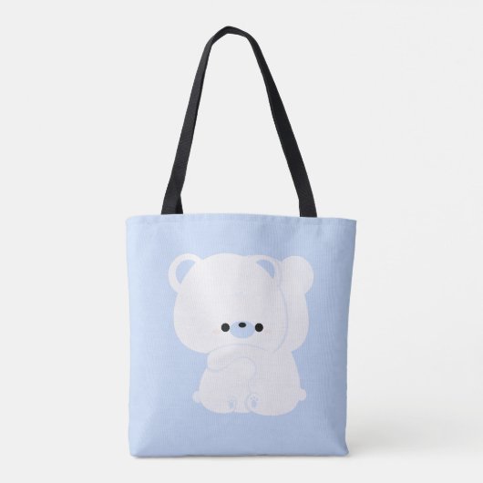 Niedlicher Polar Bear Couple Tasche (Rückseite)