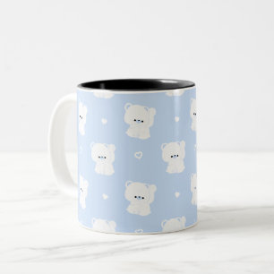 Niedlicher Polar Bear Couple Zweifarbige Tasse