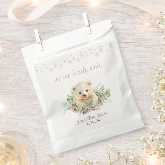 Niedlicher Polar Bear Cub Bear Bear Bear Vorwarte Geschenktütchen (Ausgeschnitten)