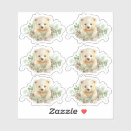 Niedlicher Polar Bear Cub kundenspezifisch geschni Aufkleber