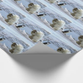 Niedlicher Polar Bear Cub & Penguin Geschenkpapier (Ecke)