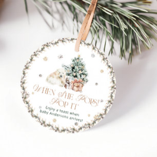 Niedlicher Polar Bear Pop, wenn sie Pop Babydusche Geschenkanhänger