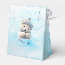 Niedlicher Polar Bear Winter Blue Baby Dusche sein