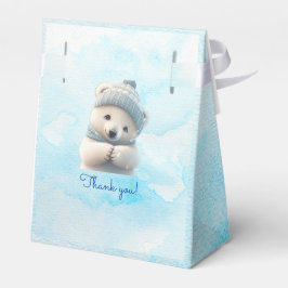 Niedlicher Polar Bear Winter Blue Baby Dusche sein Geschenkschachtel