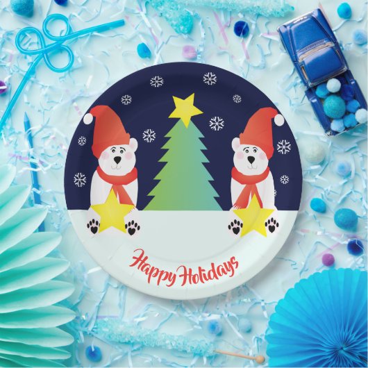 Niedlicher Polar Pappteller (Party)