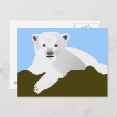 Niedlicher Polar Postkarte (Vorne/Hinten)