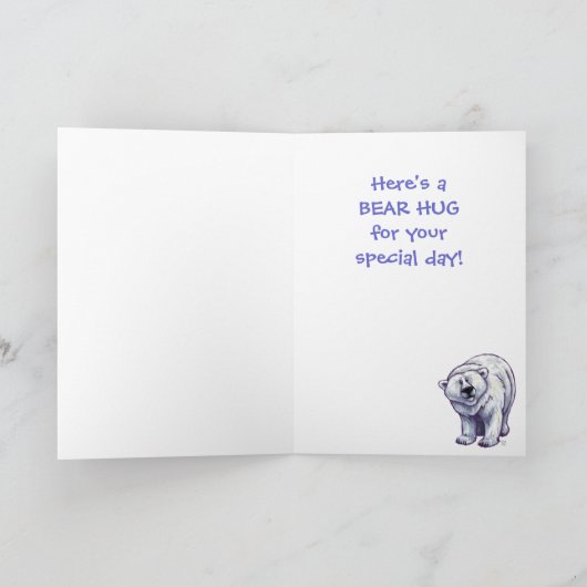 Niedlicher Polarbär für Mama Karte (Innenseite)