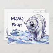 Niedlicher Polarbär für Mama Postkarte (Vorne/Hinten)