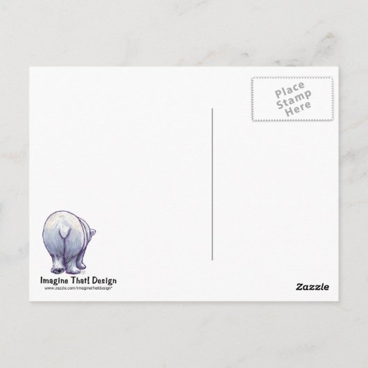 Niedlicher Polarbär für Mama Postkarte (Rückseite)