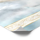 Niedlicher Polarbär Schlafen auf dem Mond in Wolke Poster (Ecke)