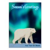 Niedlicher Polarbär und Nordlichter (Vorne)