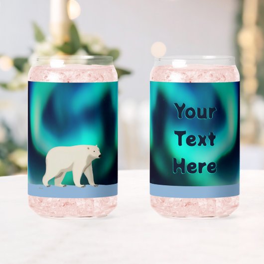 Niedlicher Polarbär und Nordlichter Dosenglas (Insitu (Hochzeit))