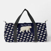 Niedlicher Polarbär und Nordlichter Duffle Bag (Vorderseite)