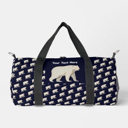 Niedlicher Polarbär und Nordlichter Duffle Bag (Vorderseite)