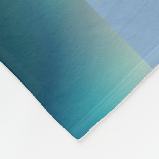 Niedlicher Polarbär und Nordlichter Fleecedecke (Ecke)