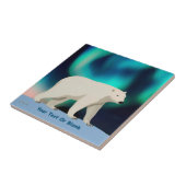 Niedlicher Polarbär und Nordlichter Fliese (Seite)