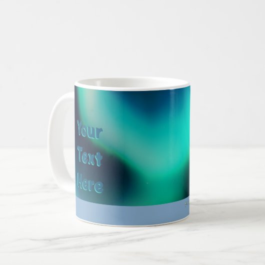 Niedlicher Polarbär und Nordlichter Kaffeetasse (Vorderseite Links)