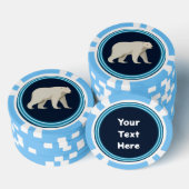 Niedlicher Polarbär und Nordlichter Pokerchips (Stapel)