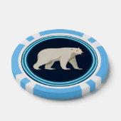 Niedlicher Polarbär und Nordlichter Pokerchips (Einzeln)