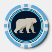 Niedlicher Polarbär und Nordlichter Pokerchips (Vorderseite)