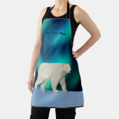 Niedlicher Polarbär und Nordlichter Schürze (InSitu)