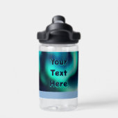 Niedlicher Polarbär und Nordlichter Trinkflasche (Rückseite)