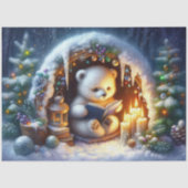 Niedlicher Polarbärleser von Candlelight Seidenpapier (Vorderseite)