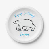 Niedlicher POLARBEAR - Wildtiere - Party Pappteller (Vorderseite)